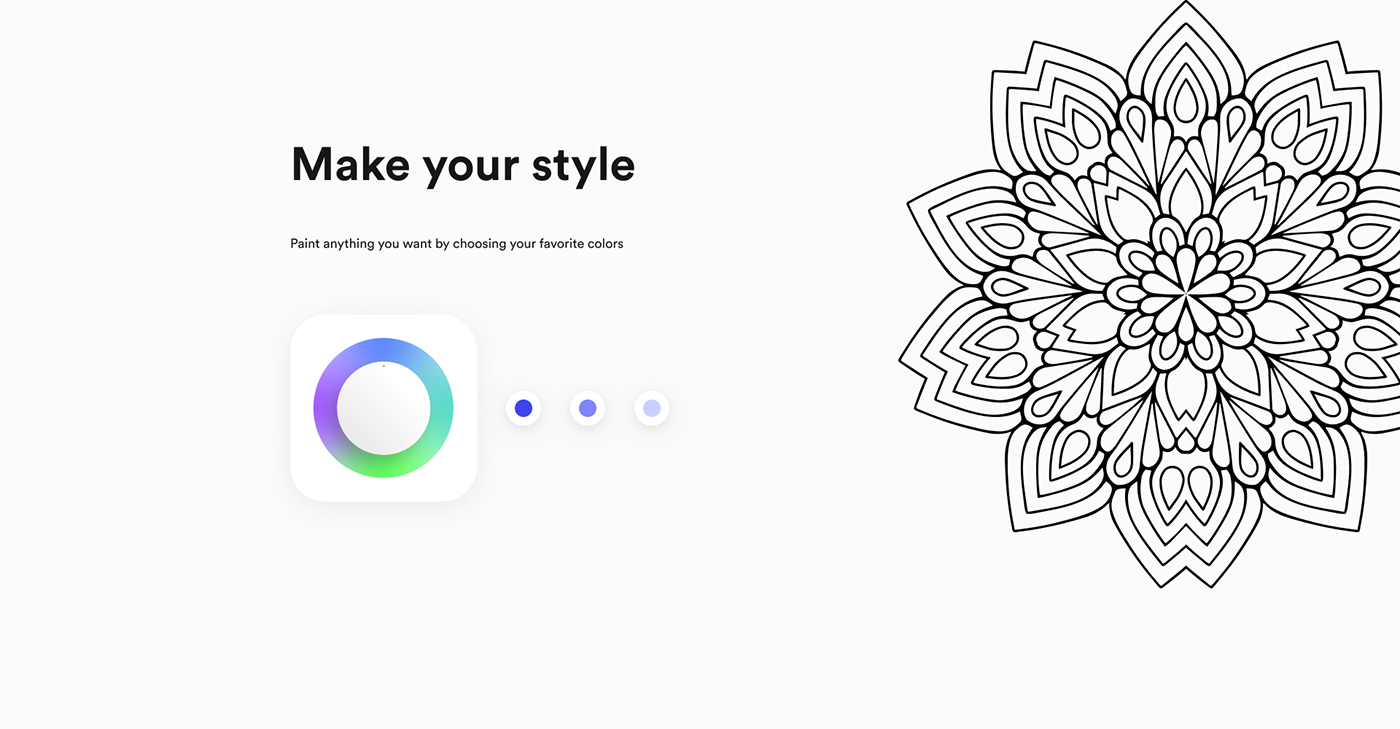 app coloring design interaction mobile painting   tattoo UI ux AR
