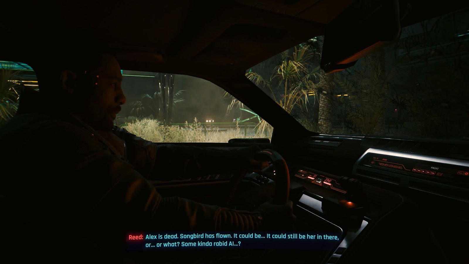 An in game image of the character Solomon Reed from the game Cyberpunk 2077.