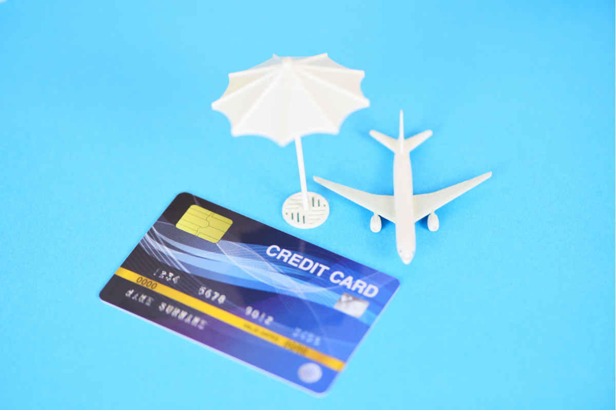 Insurance travel concept - Air travelling credit cards