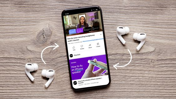 Phone along with AirPods