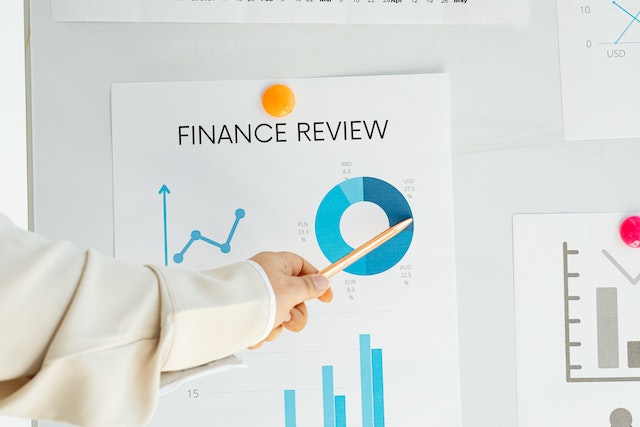 presenting finance review charts