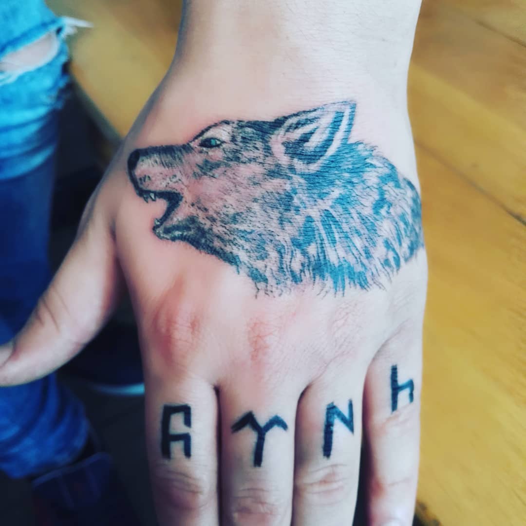 Furry Wolf Tattoo For Men