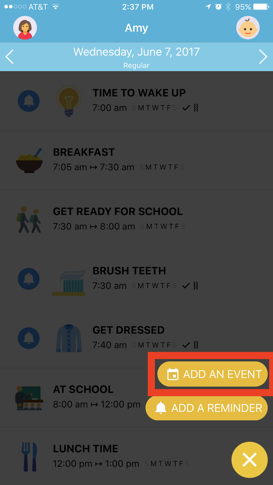 Octopus watch app : add an event