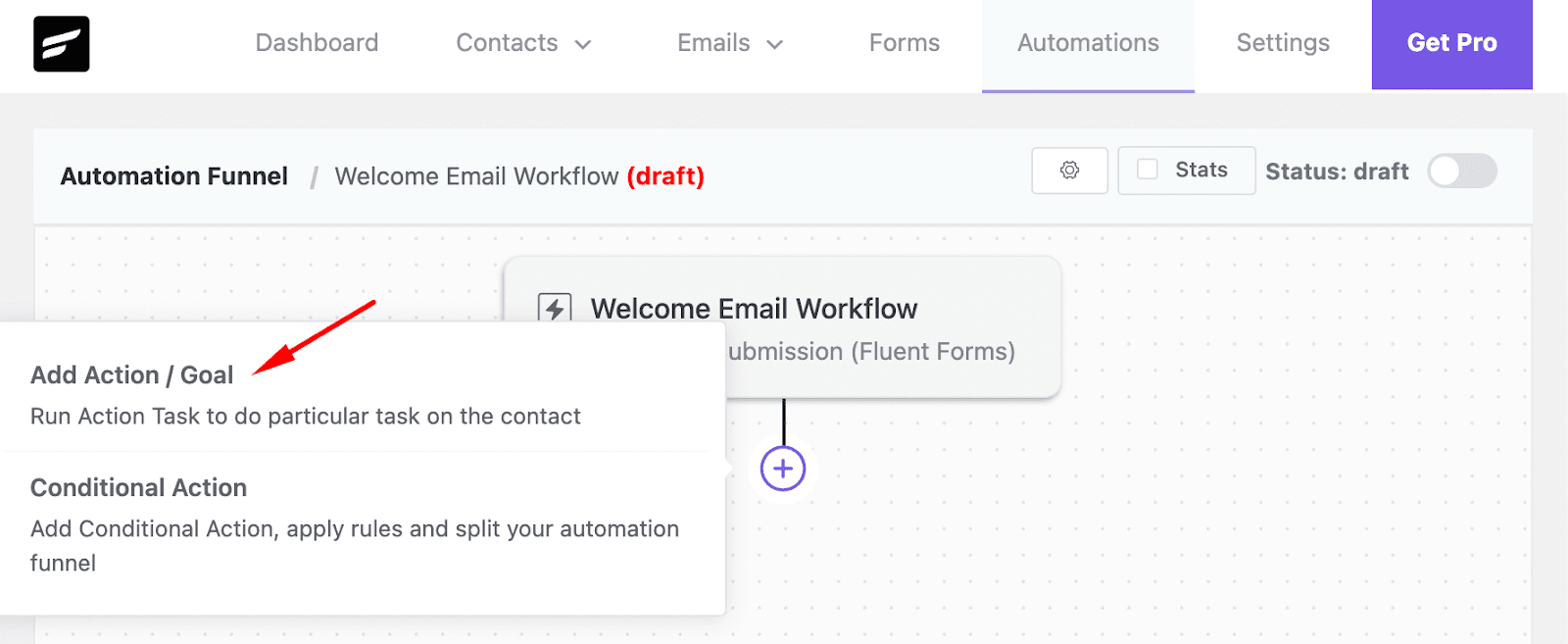 fluentcrm automation builder