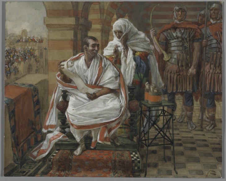 The Message of Pilate's Wife (1886-94) by James Tissot (Brooklyn Museum) Public Domain