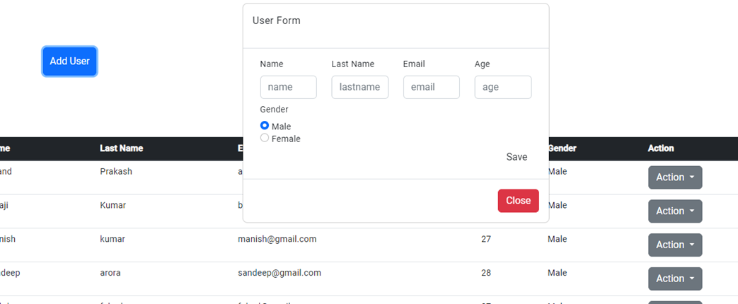 A complete guide to Perform crud operation in angular using modal popup