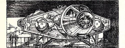 concept design of the millennium falcon