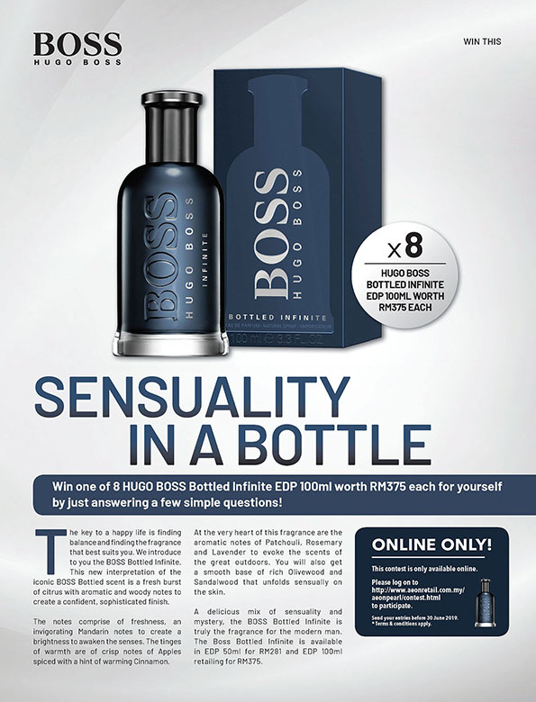 AeonRetail: Win 1 of 8 bottles of HUGO BOSS Bottled Infinite EDP