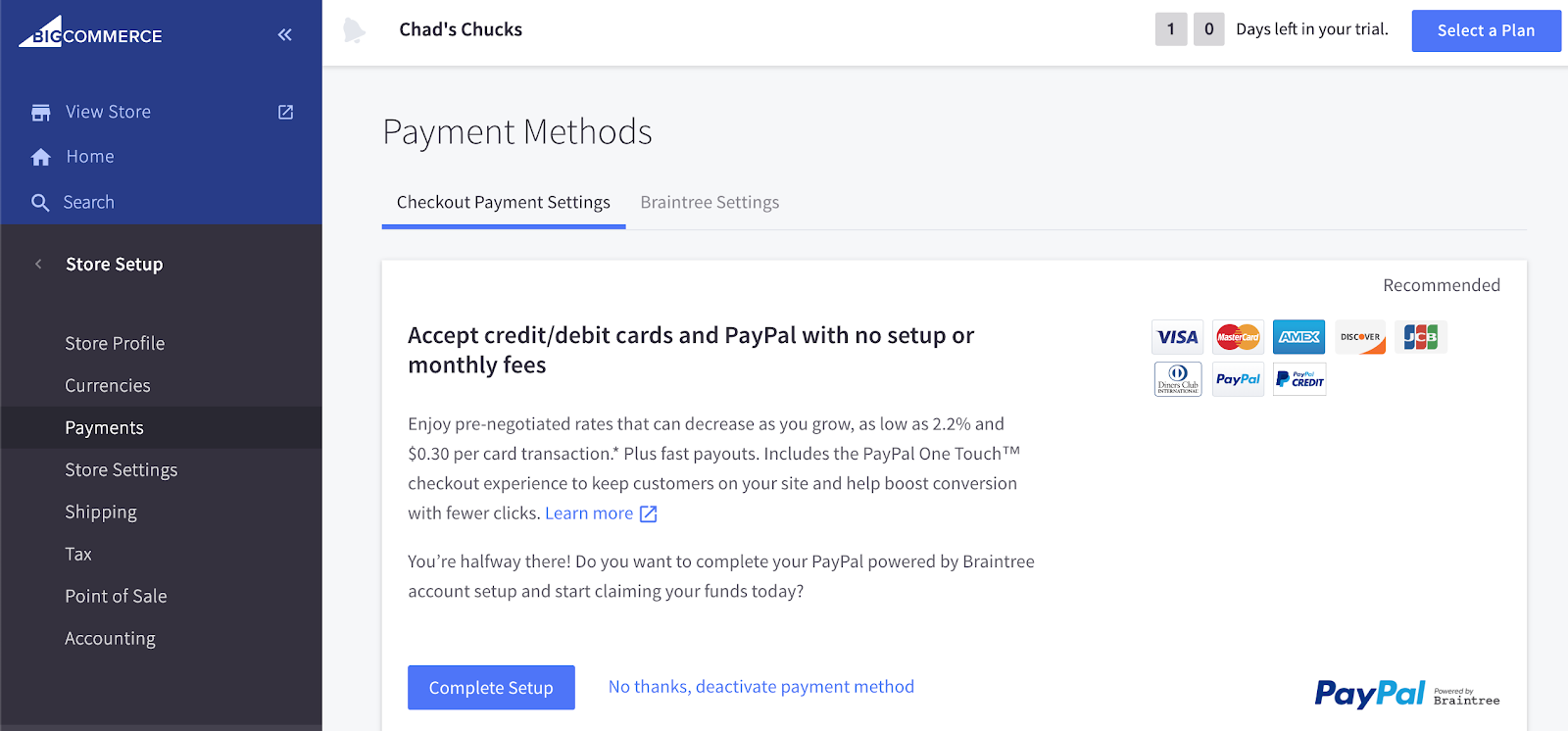 setting up your bigcommerce payment options