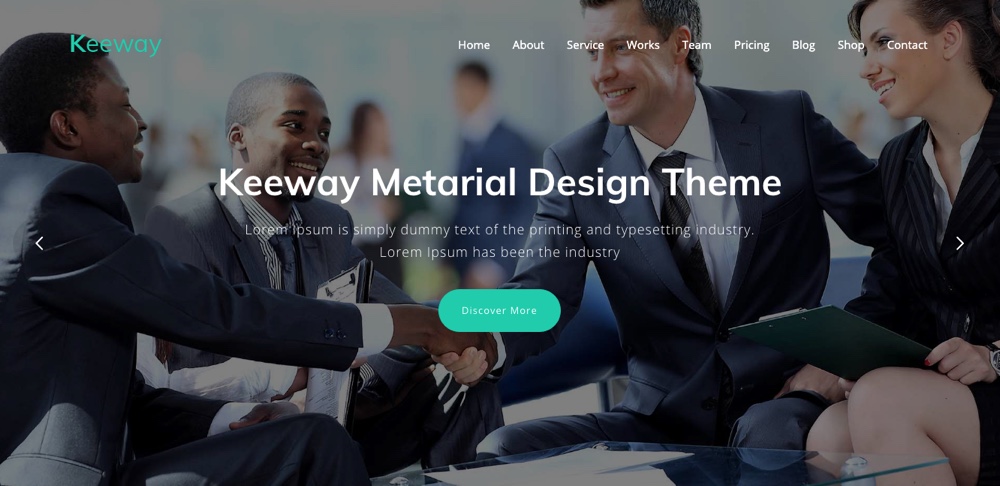 Tema da agência digital Keeway Material Design