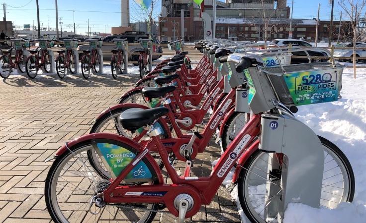 B-cycles are a great way to get around Denver neighborhoods