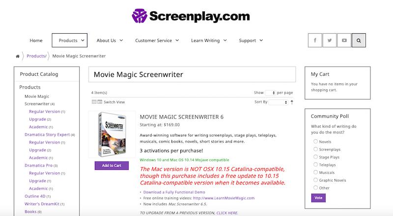 Best Screenwriting Software: Movie Magic