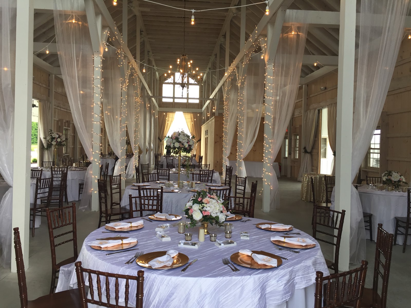 indoor wedding venue setup