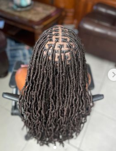 Faux Locs With Curly Ends