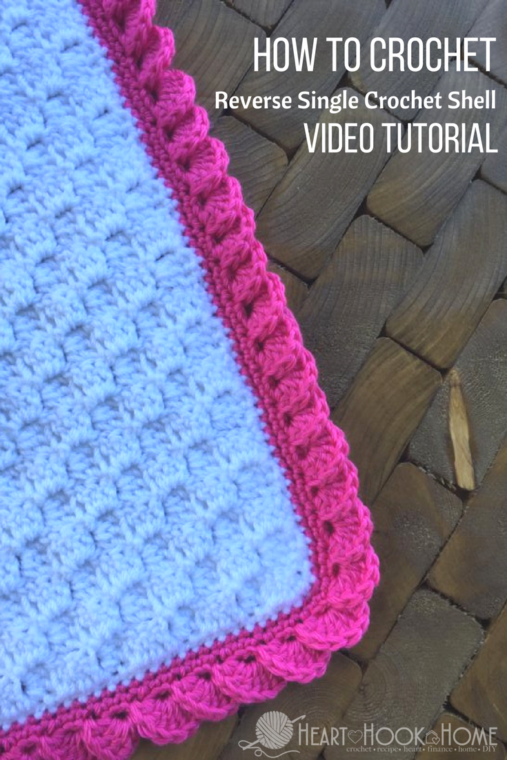 reverse single crochet shell crochet border