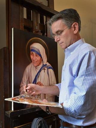 Charlotte artist Chas Fagan’s work is “surely the finest depiction of Mother Teresa I have ever seen,” Knights of Columbus CEO Carl Anderson wrote in a note to Fagan.