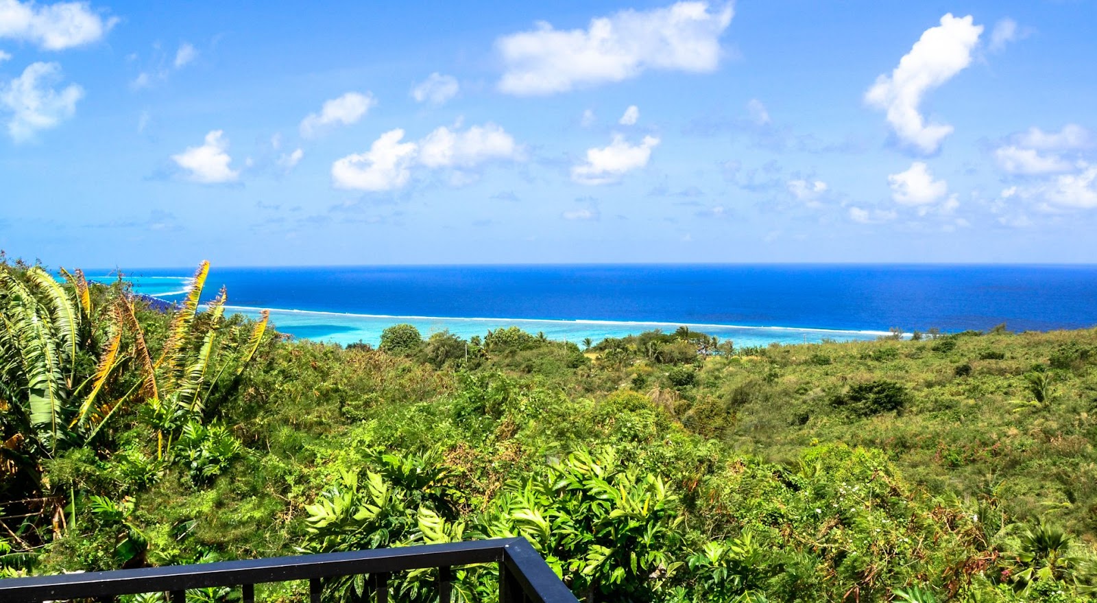 Patio deck overlooking the Pacific Ocean, Saipan