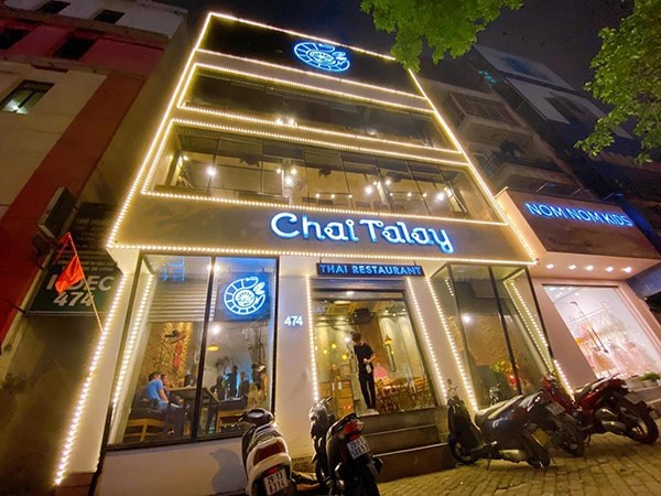 Mẫu 11. Biển quảng cáo nhà hàng Chai Talay kết hợp đèn LED đẹp, thu hút