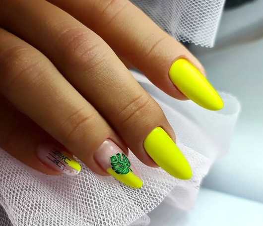 Be Wild and Free Neon Nail Designs