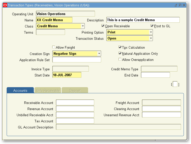 please correct the receivable account assignment in oracle apps