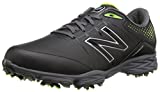 New Balance Men's NBG2004 Waterproof Spiked Comfort Golf Shoe, Black/Green, 8 M US