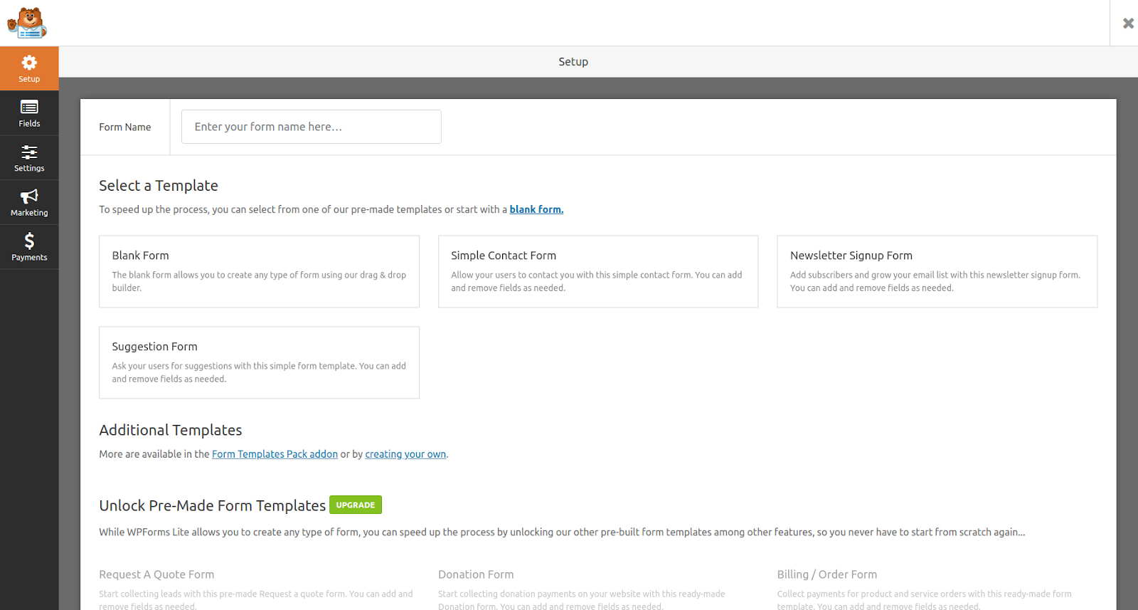 wpforms wordpress form plugin features