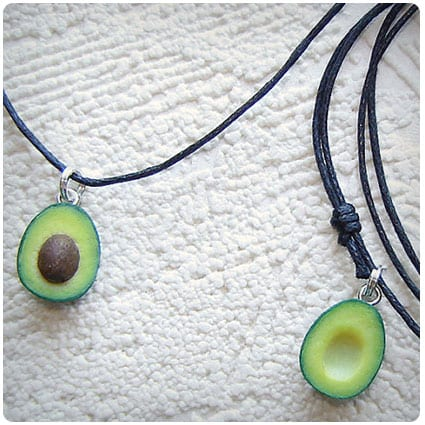 avocado necklace, friendship necklace