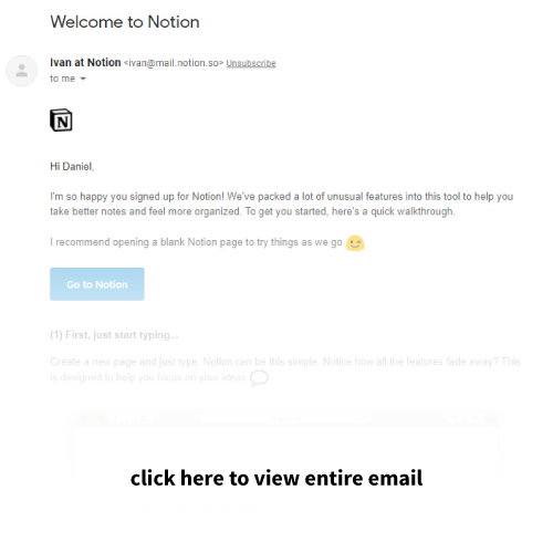 Mailigen Welcome Emails Notion