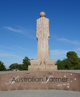 the Australian farmer statue