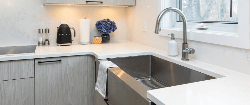 Kitchen renovation materials - sink, faucet, and accessory selection
