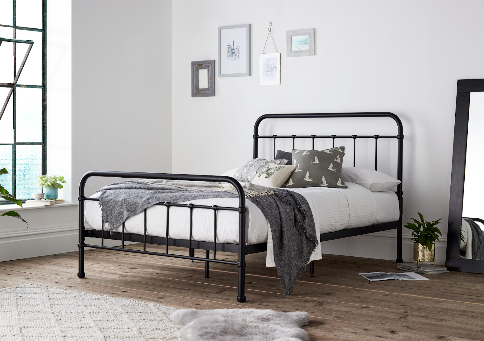 shoreditch metal black bed frame