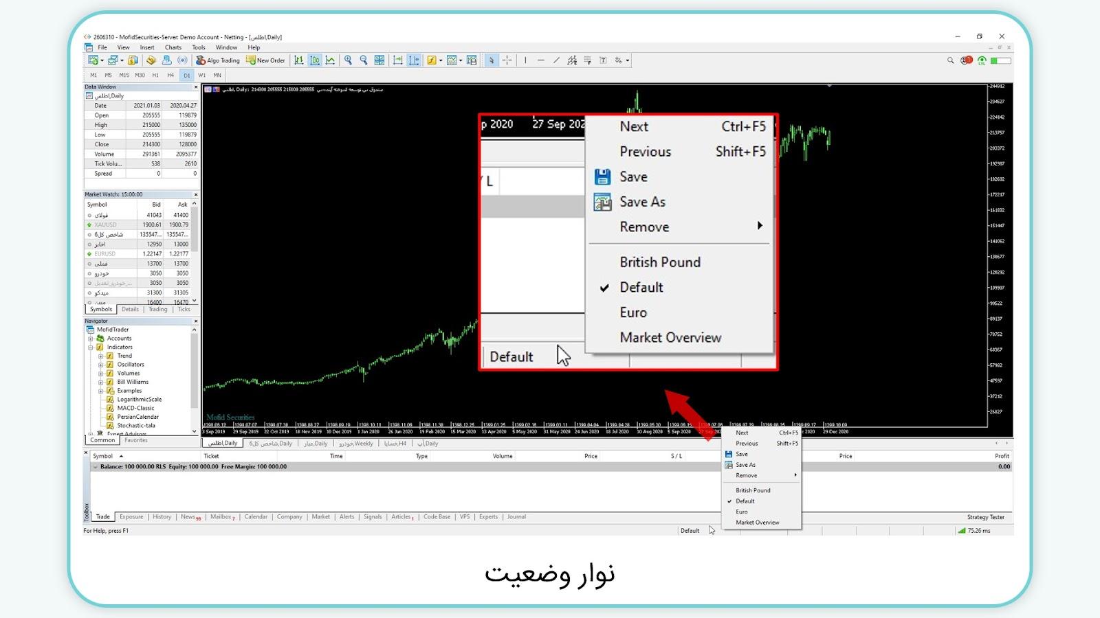 مدیریت پروفایل‌ها