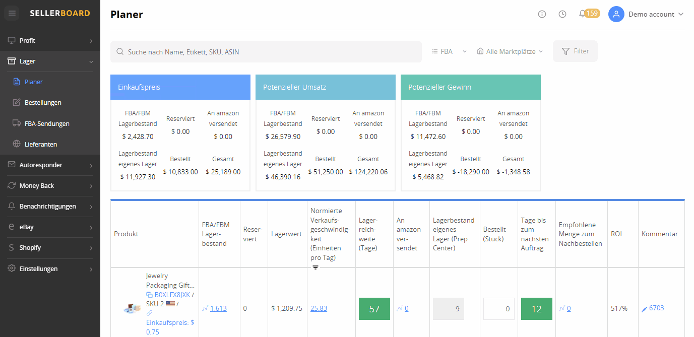 Manage supplier purchase orders with Sellerboard