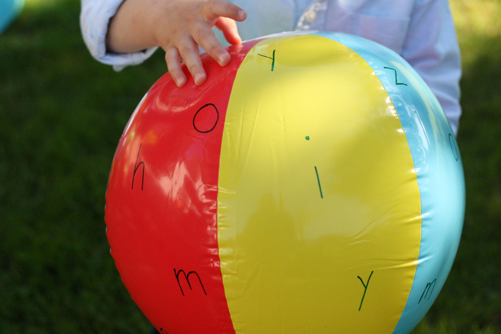 beach ball letter recognition activity