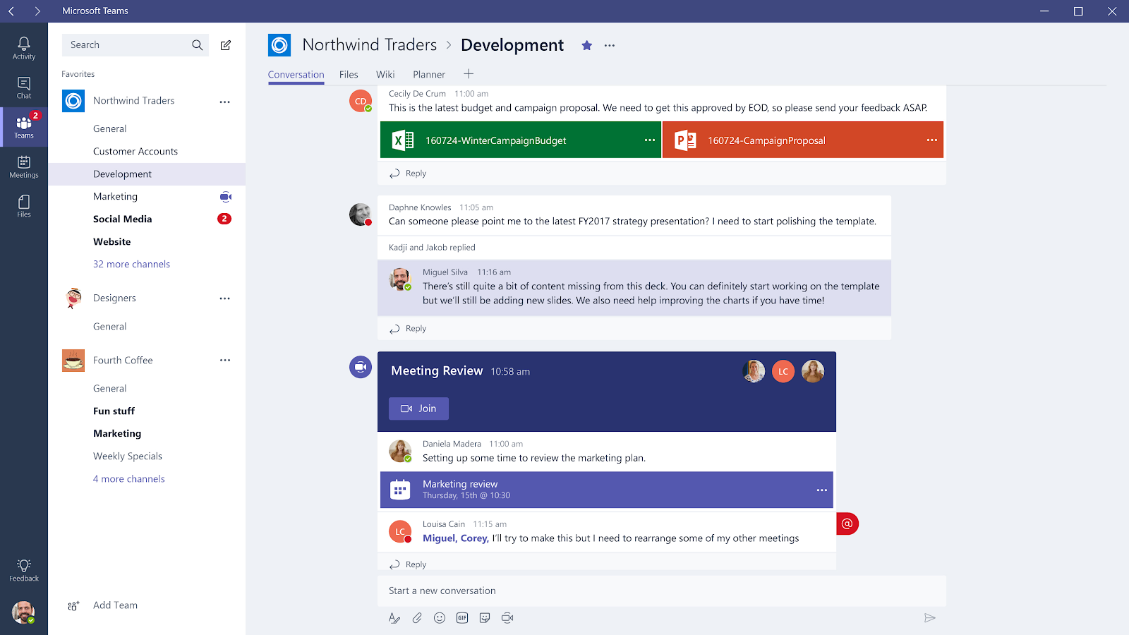 Microsoft team dashboard