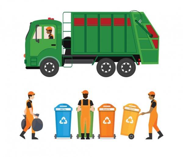 ᐈ Recolector de basura imágenes de stock, vector carro recolector de basura  para colorear | descargar en Depositphotos®
