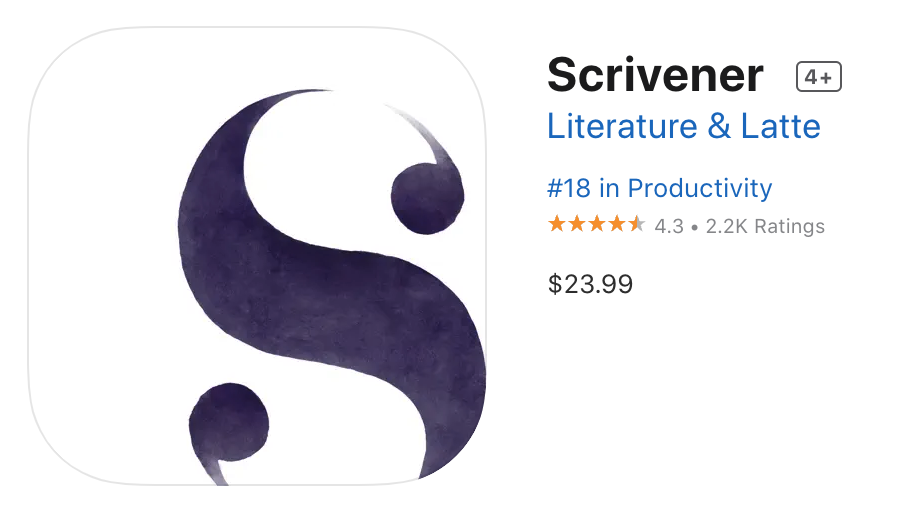 scrivener for ios pricing