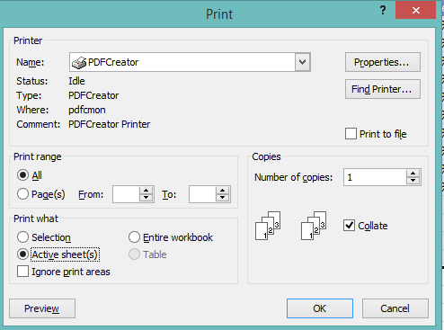 print options dialogue box