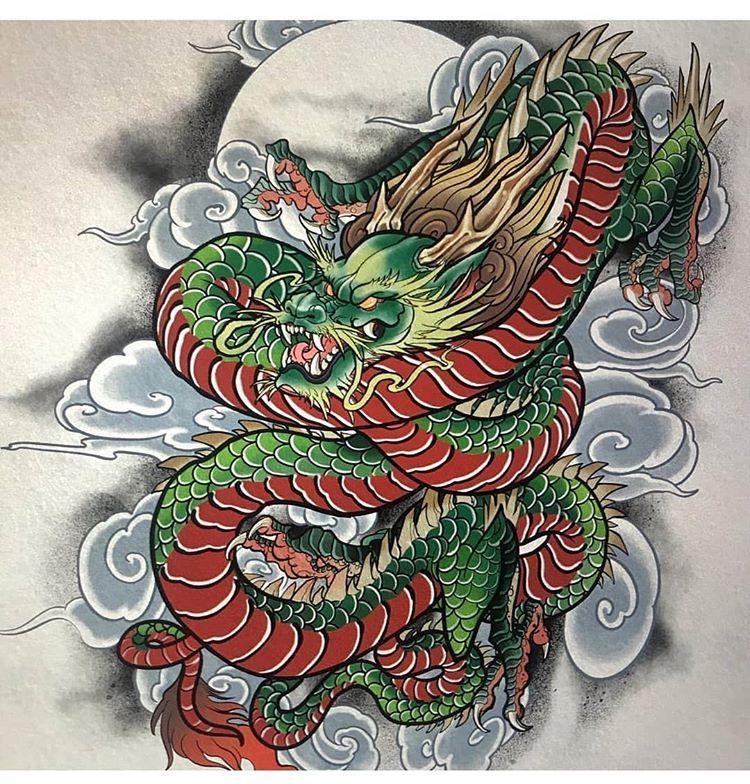 Irezumi Culture Tattoo no Instagram: “Awesome dragon art work done by  @erensogukpinar #irezumit… | Dragon japonais, Tatouage de dragon asiatique,  Tatouage de dragon
