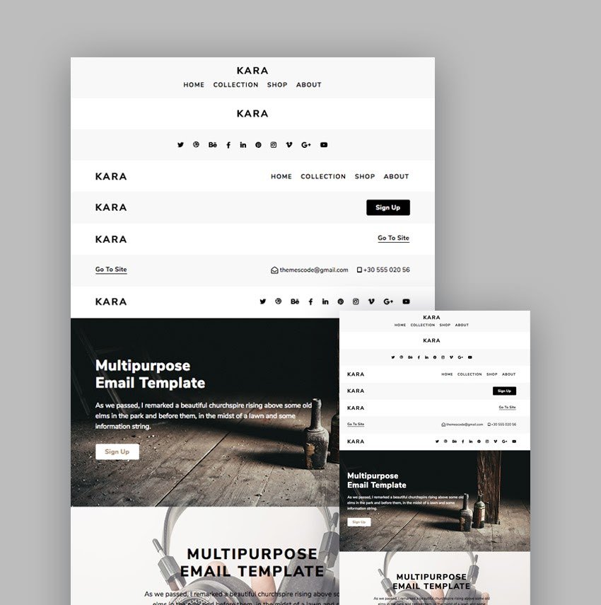 Best MailChimp Templates: Kara