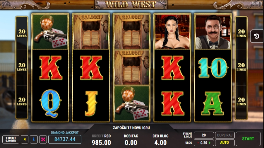 wild west slot screenshot