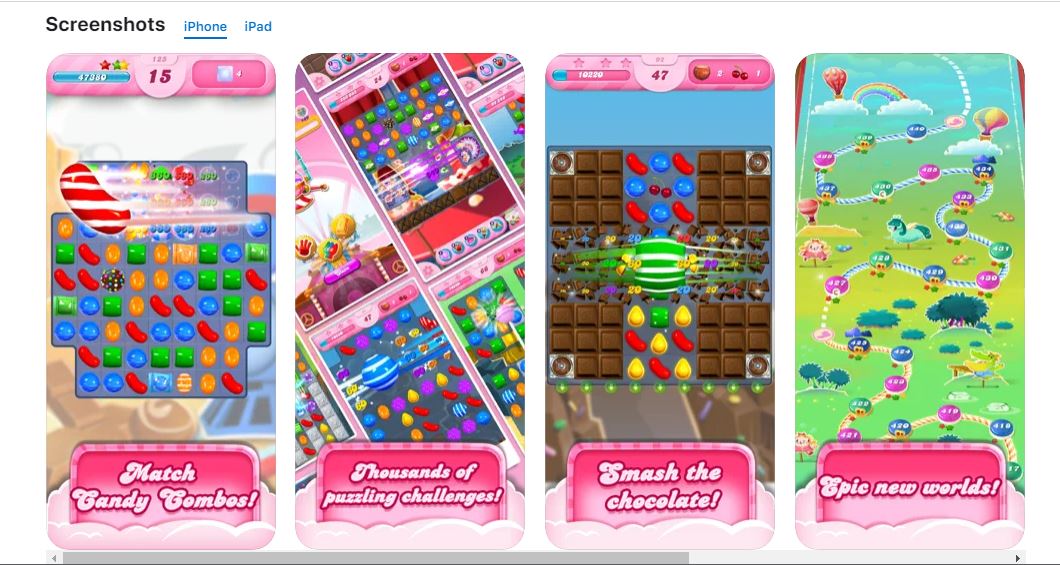 Candy Crush Saga screenshots