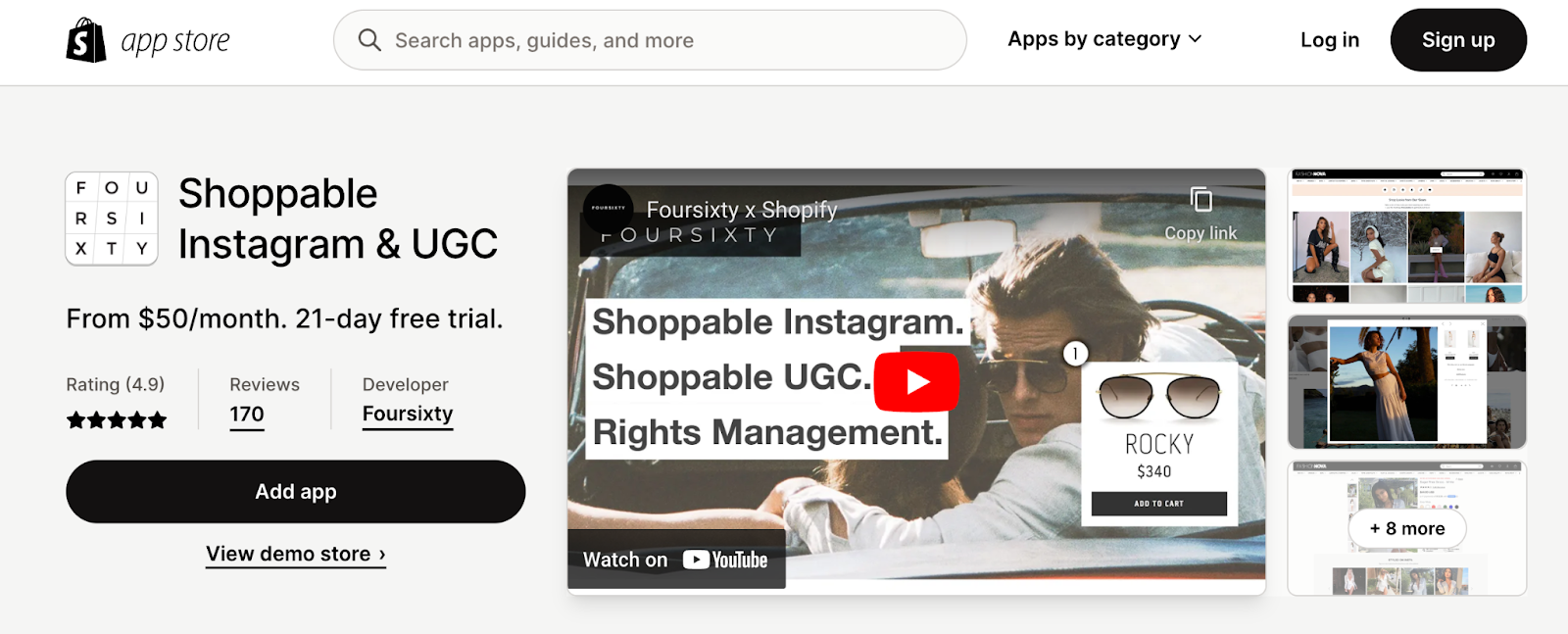 best shopify apps for instagram - Shoppable Instagram