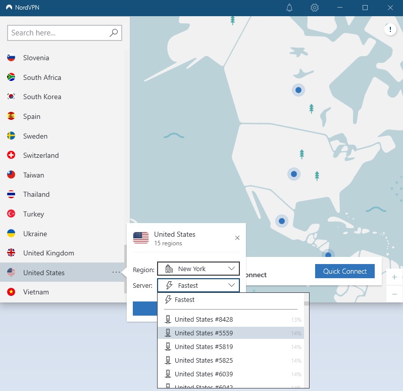 Step 4. NordVPN cennecting to New York