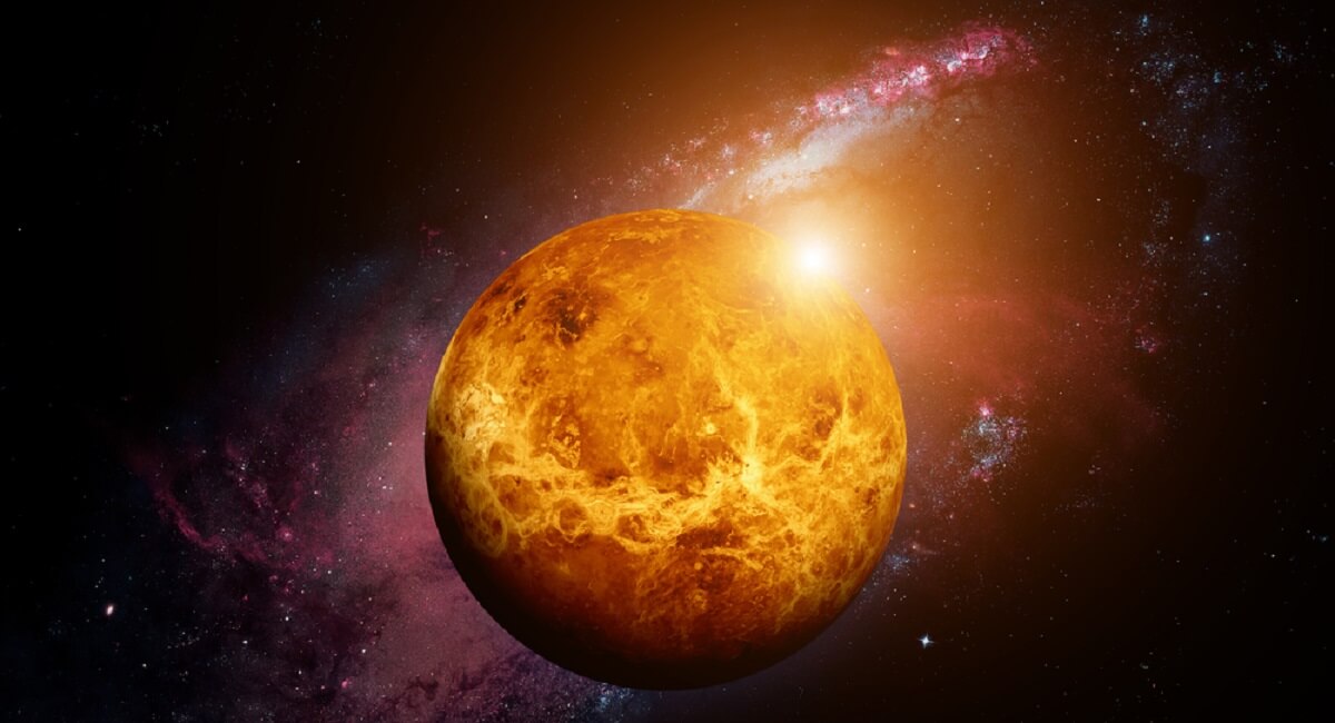 An illustration of Venus in the solar system 