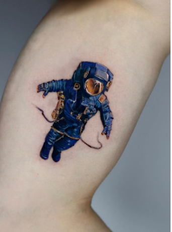 Realistic Astronaut Tattoo