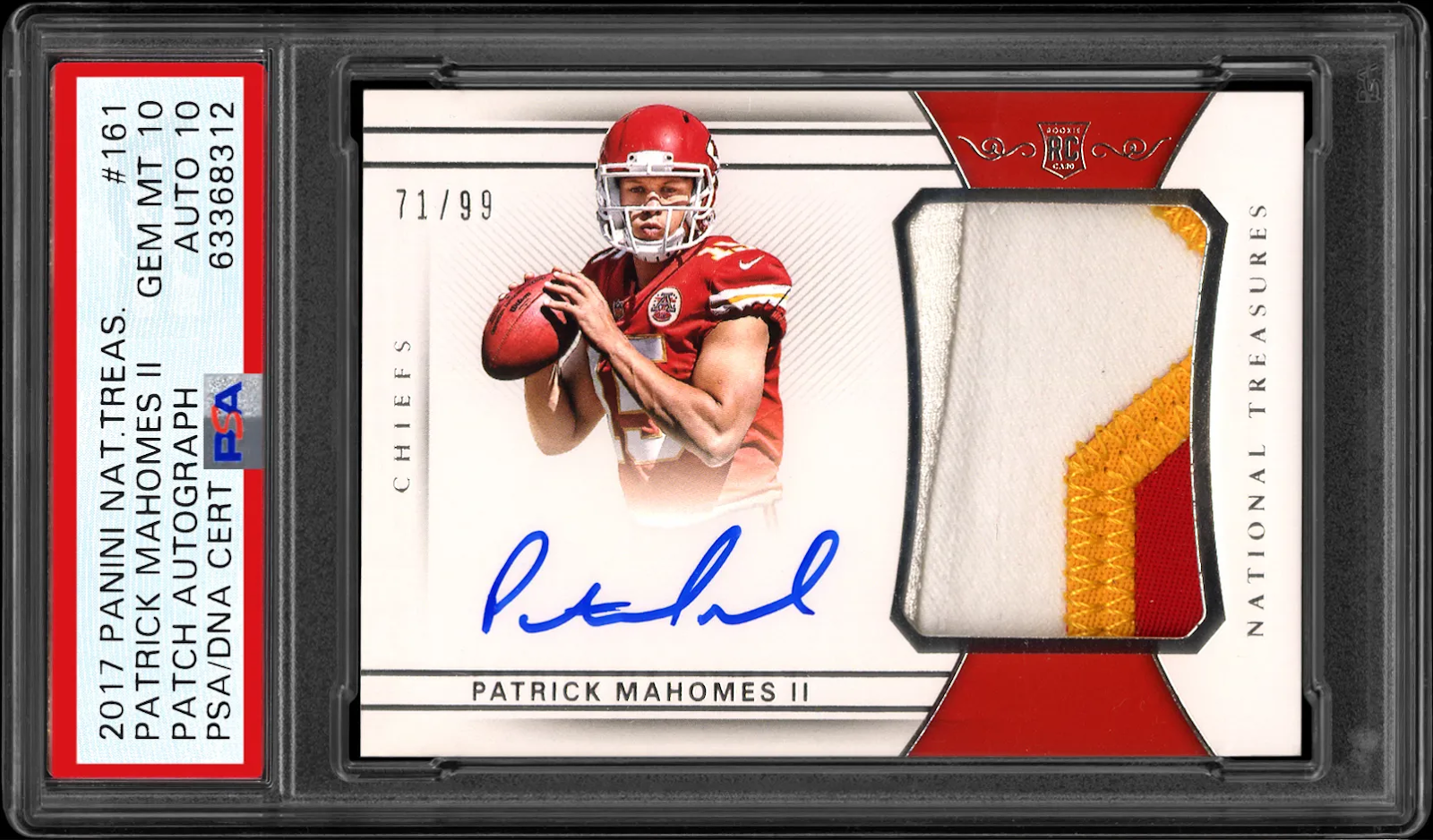 Most valuable Patrick Mahomes rookie cards: 2017 Panini #161