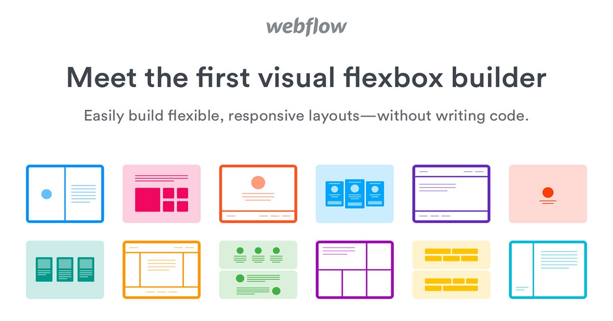 Flexbox builder in webflow