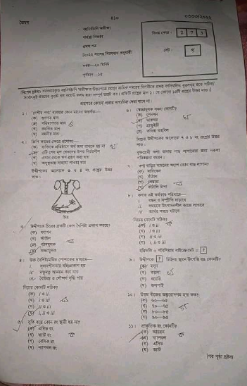 HSC Home Science 1st Paper Question Solution 