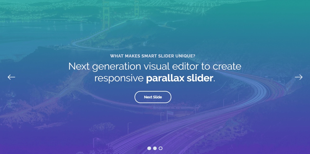 Controle deslizante de paralaxe